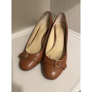 Ralph‎ Lauren Brown Leather Heels 9.5 Women's